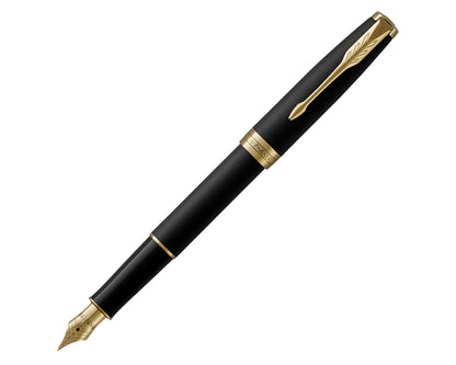 Parker Sonnet Matte Black GT Fountain Pen in Gift Box
