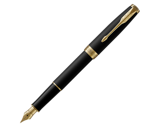 Parker Sonnet Matte Black GT Fountain Pen in Gift Box
