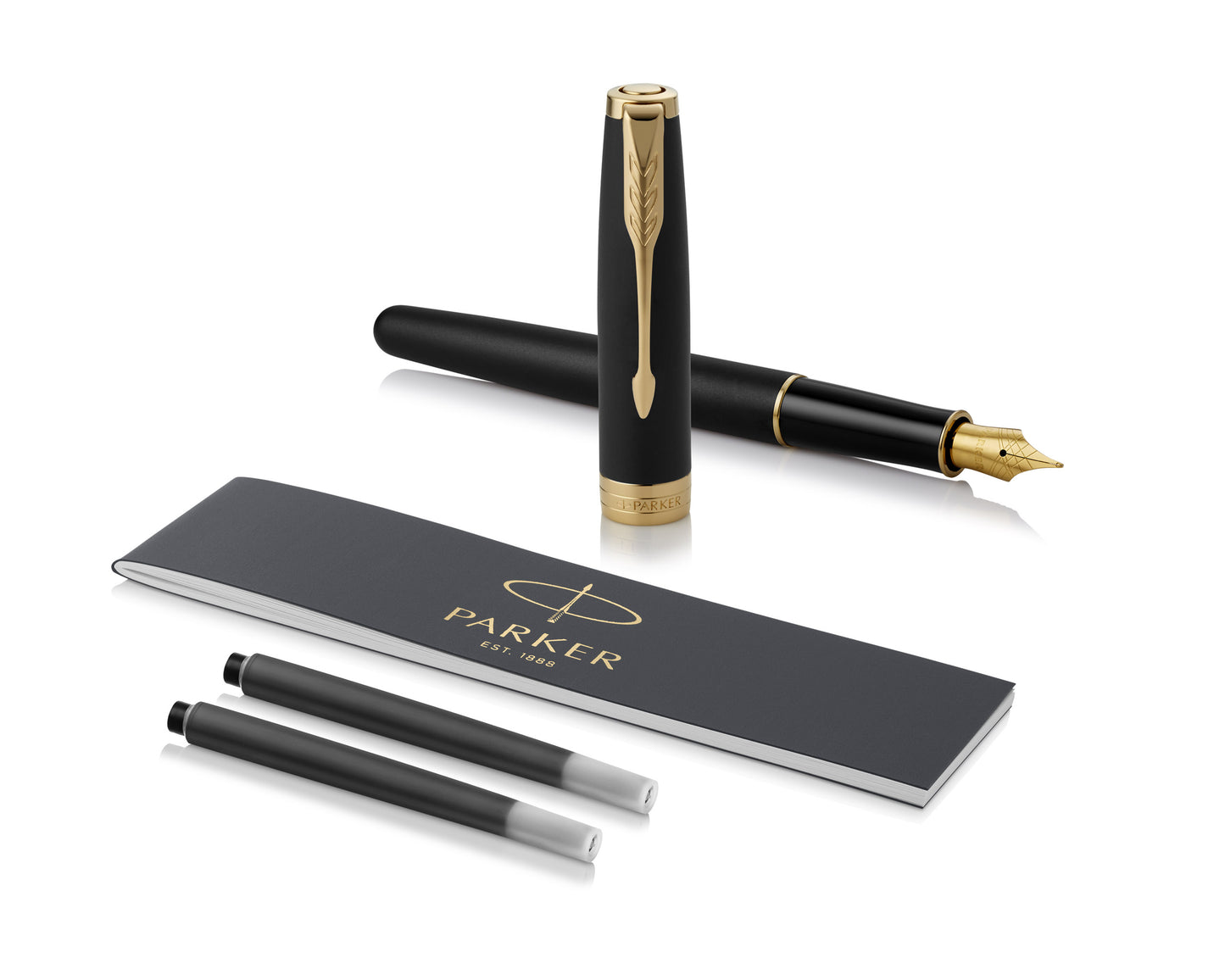 Parker Sonnet Matte Black GT Fountain Pen in Gift Box
