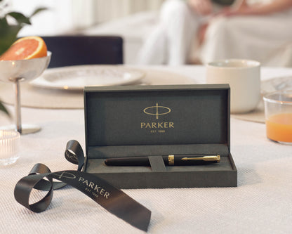 Parker Sonnet Matte Black GT Fountain Pen in Gift Box