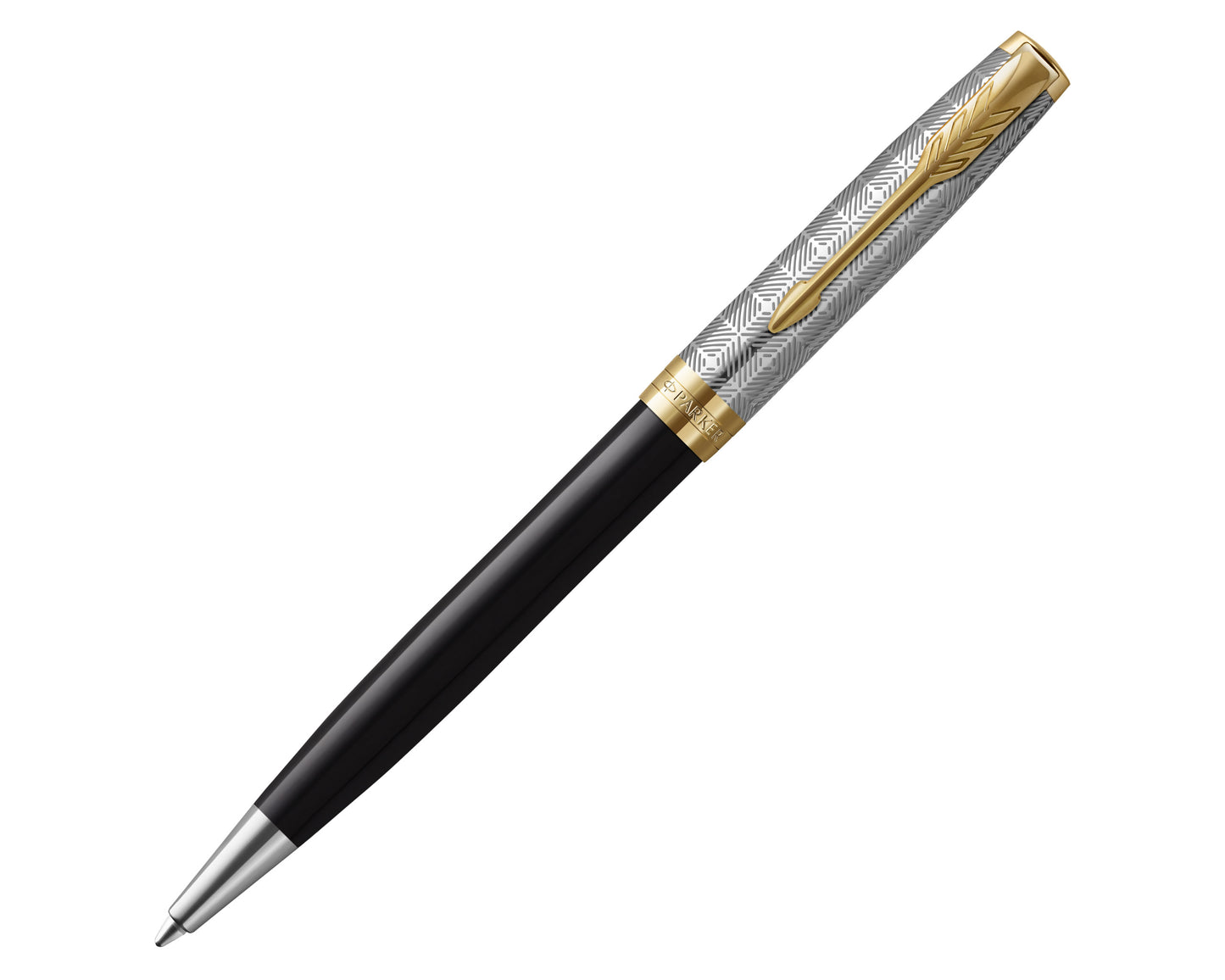 Parker Sonnet Premium Metal & Black GT Ballpoint Pen