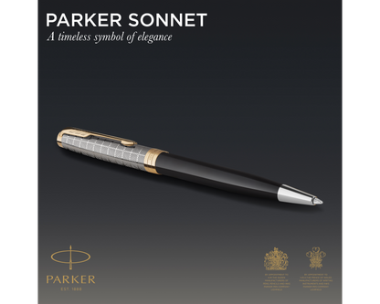 Parker Sonnet Premium Metal & Black GT Ballpoint Pen