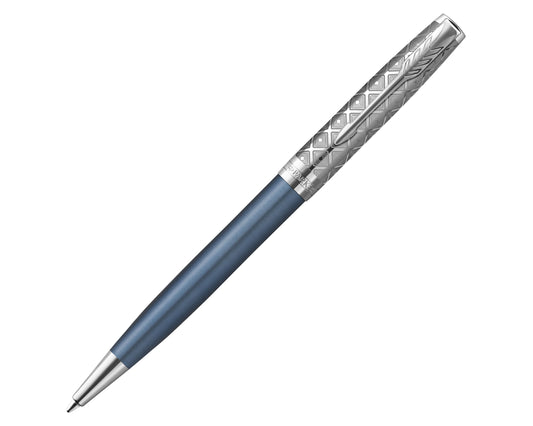 Parker Sonnet Premium  Metal & Blue CT Ballpoint Pen