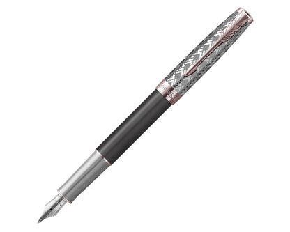 Parker Sonnet Premium Metal & Grey PGT Fountain Pen - 18k Fine nib
