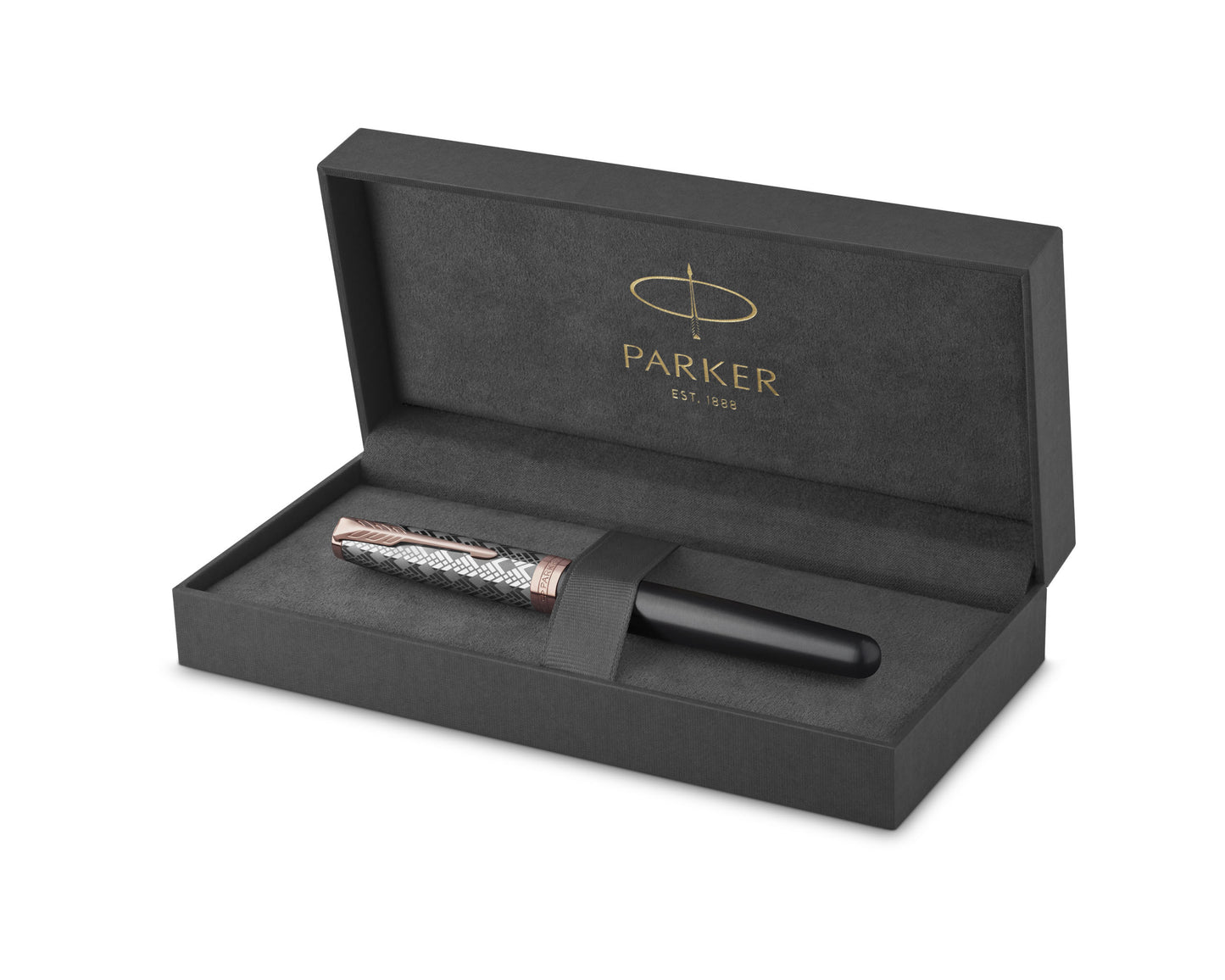 Parker Sonnet Premium Metal & Grey PGT Fountain Pen - 18k Fine nib