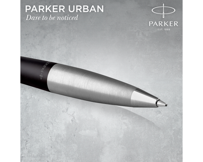 Parker Urban Matte Black Lacquer CT Ballpoint Pen with Gift Box