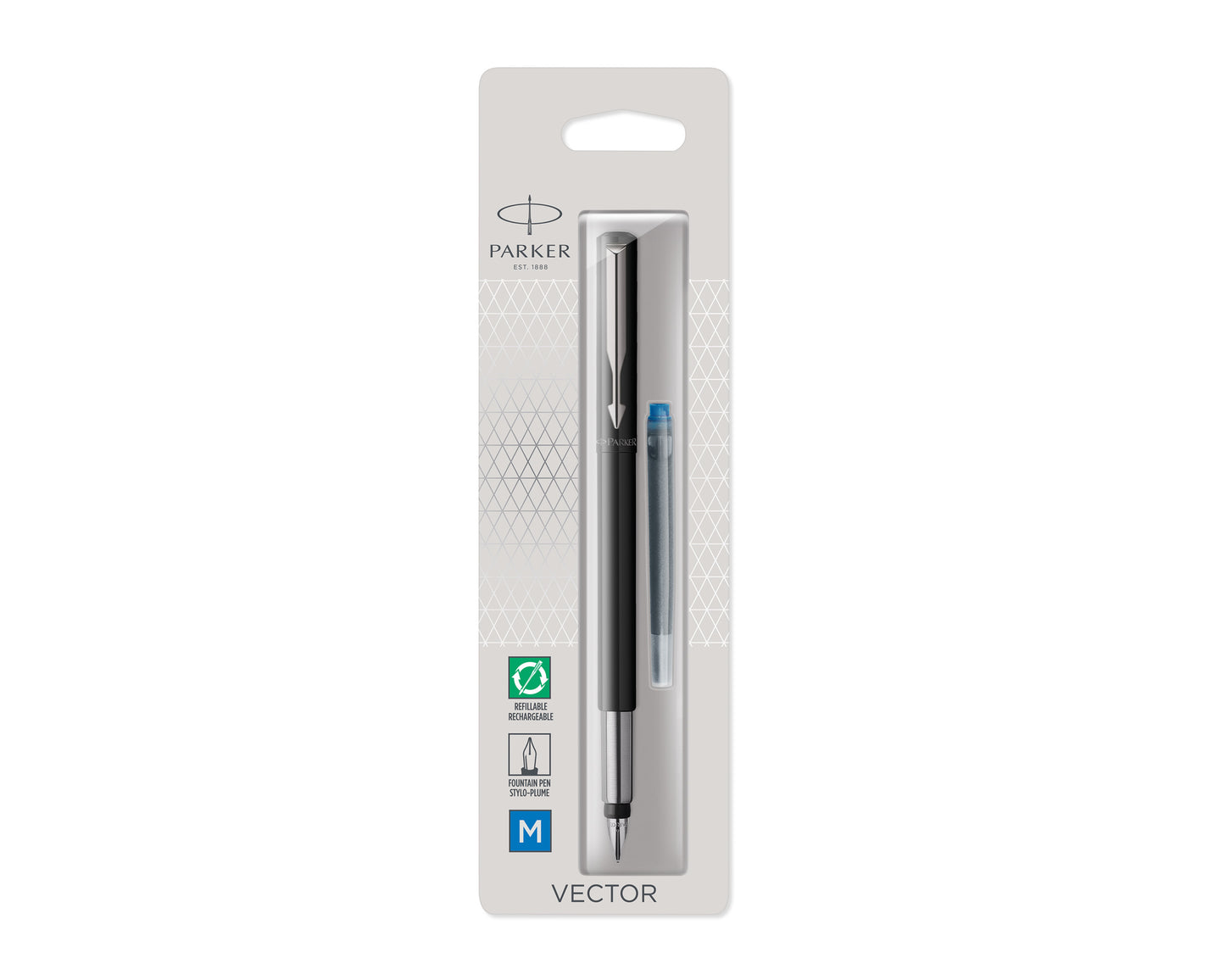 Parker Vector Black CT FP Medium Nib Fountain Pen