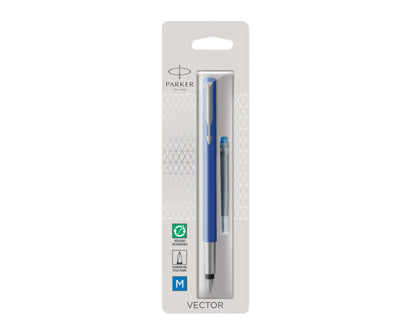 Parker Vector Blue CT FP Medium Nib Fountain Pen