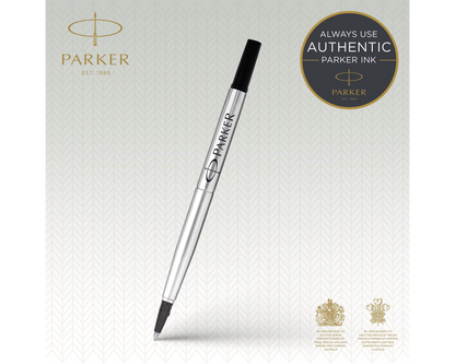 Parker Rollerball Refill Medium Black Single