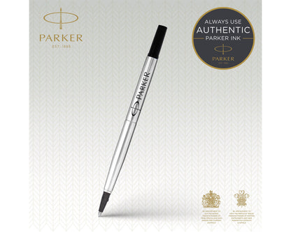 Parker Rollerball Refill Medium Black 2-Pack