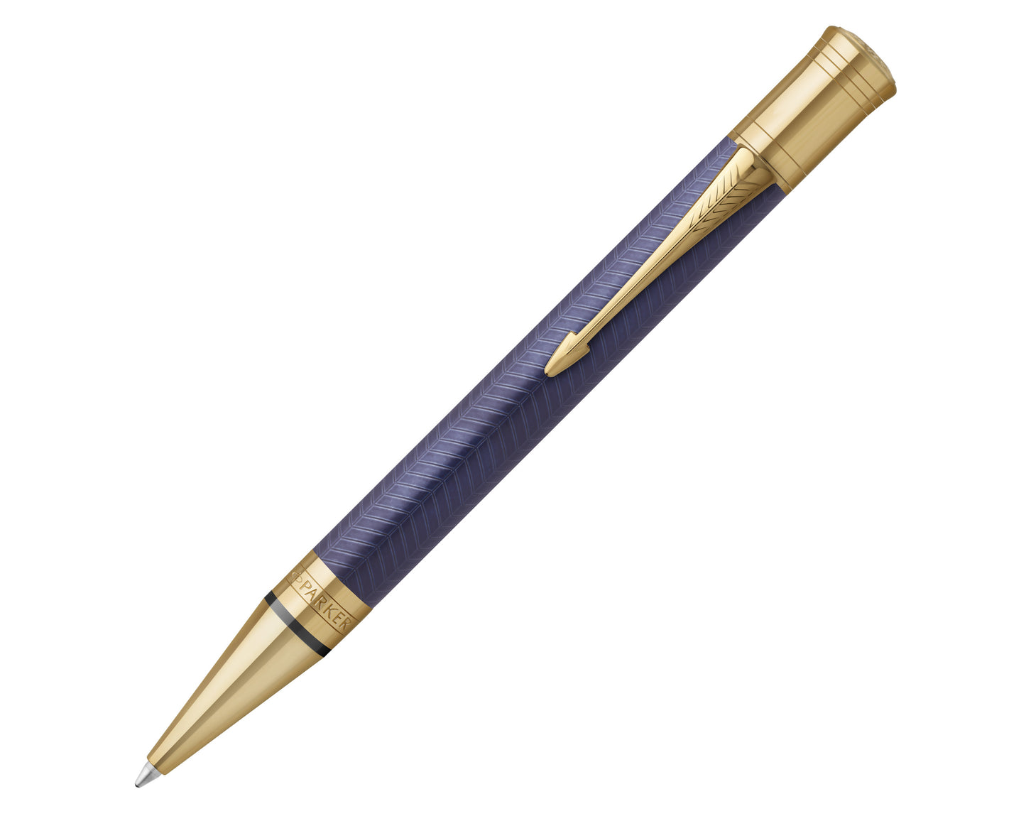 Parker Duofold Prestige Blue Chevron GT Ballpoint Pen