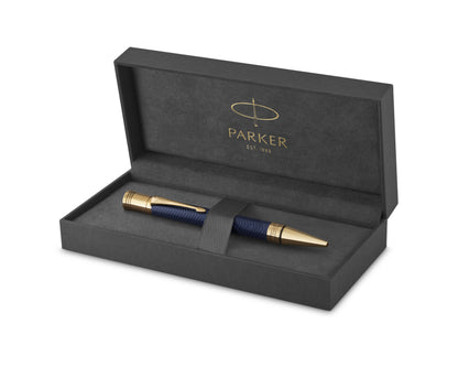 Parker Duofold Prestige Blue Chevron GT Ballpoint Pen