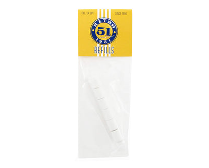 Retro51 White Tornado Pencil Erasers 6-Pack