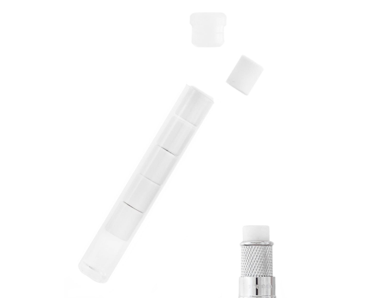 Retro51 White Tornado Pencil Erasers 6-Pack