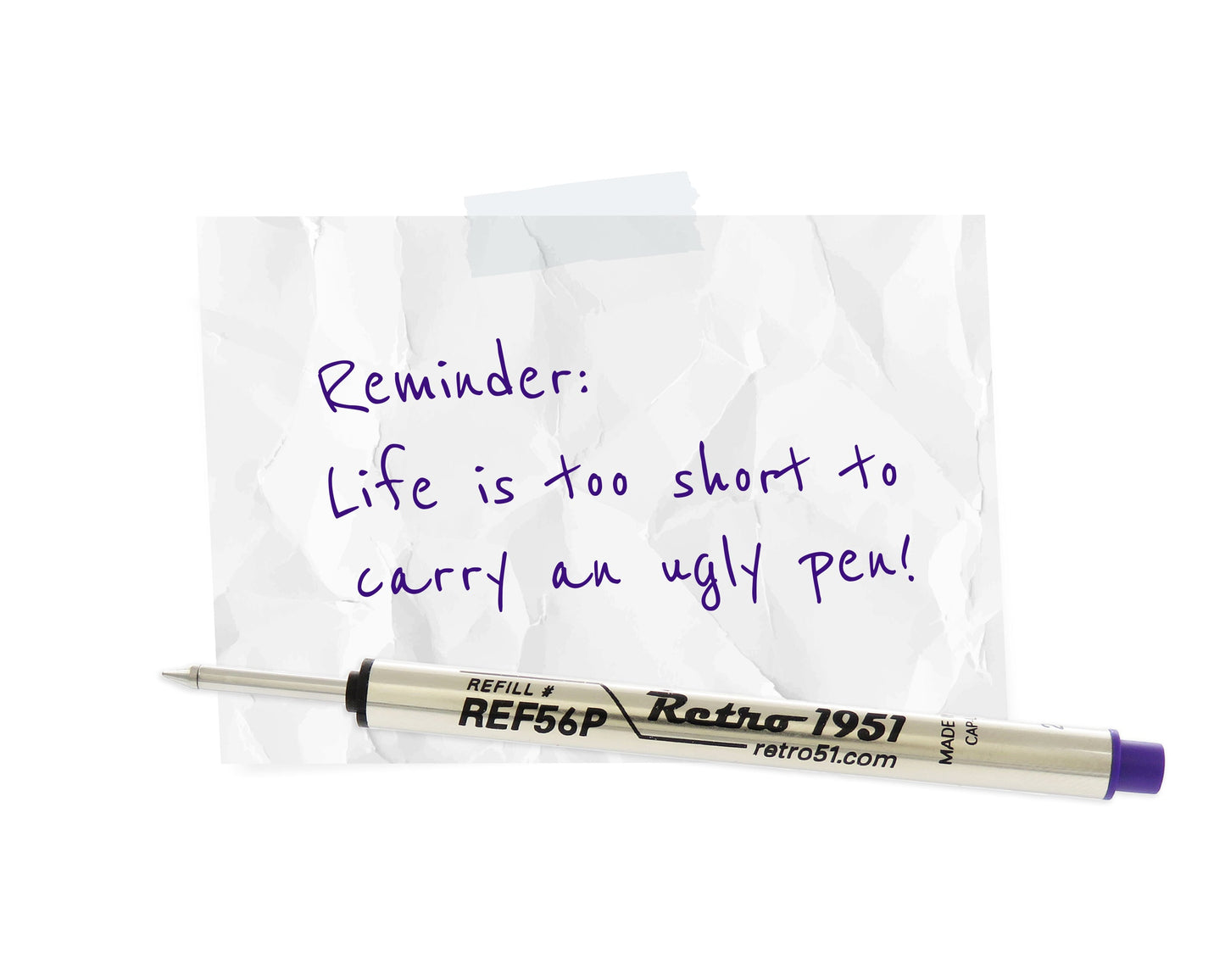 Retro51 Purple Capless Rollerball Refill (Bulk)