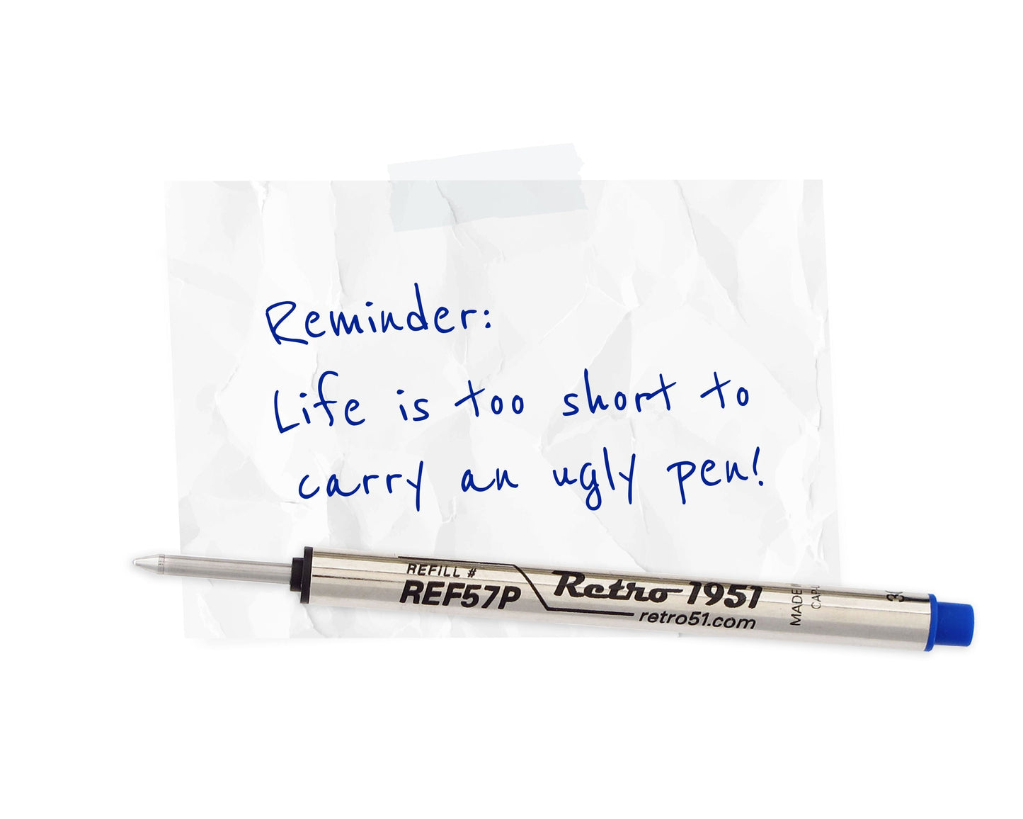 Retro51 Blue Capless Rollerball Refill (Bulk)