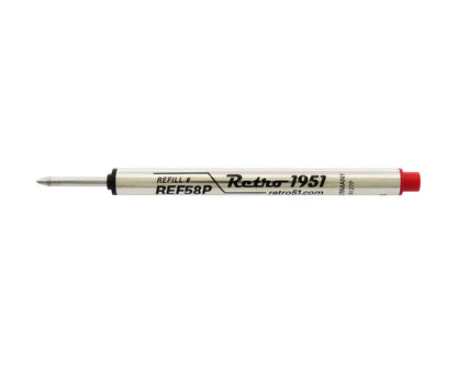 Retro51 Red Capless Rollerball Refill 3-Pack