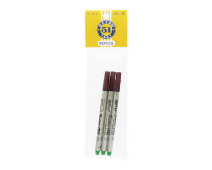 Retro51 Green Capless Rollerball Refill 3-Pack