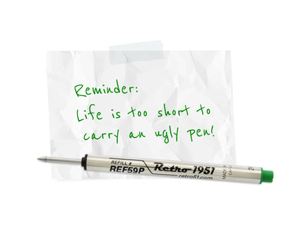 Retro51 Green Capless Rollerball Refill (Bulk)