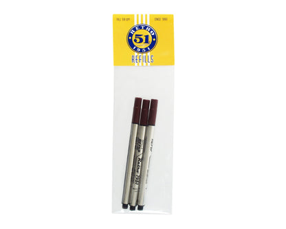 Retro51 Black Capless Rollerball Refill 3-Pack