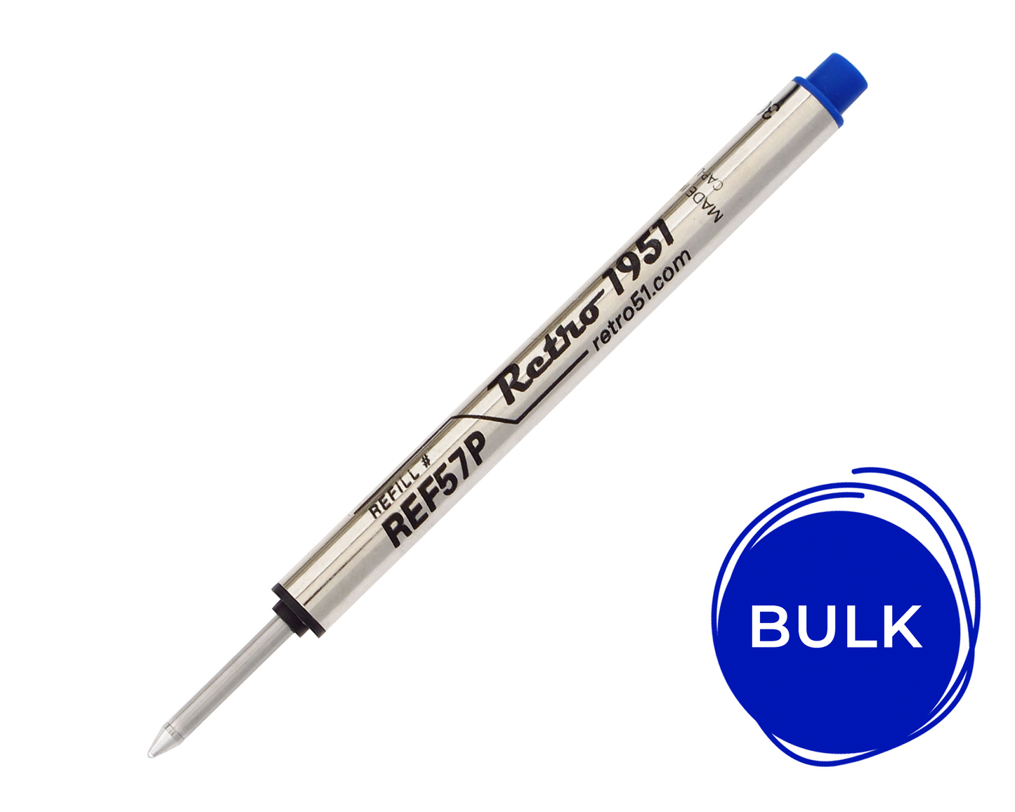Retro51 Blue Capless Rollerball Refill (Bulk)