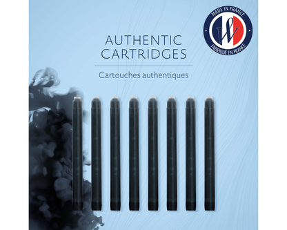 Waterman Long Ink Cartridge Black 8-Pack