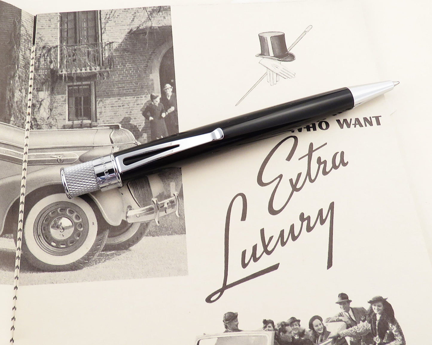 Retro51 Tornado Classic Lacquer Black Rollerball Pen