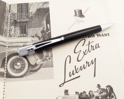 Retro51 Tornado Classic Lacquer Black Rollerball Pen