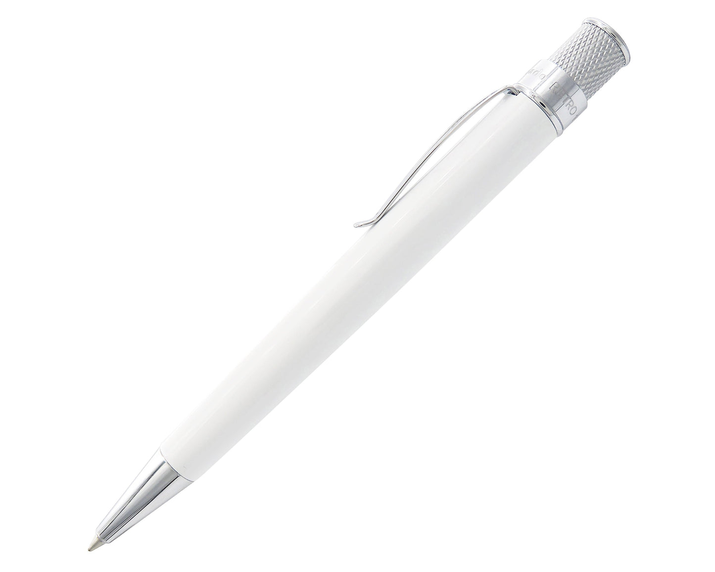 Retro51 Tornado™ Classic Lacquer White GID Rollerball Pen