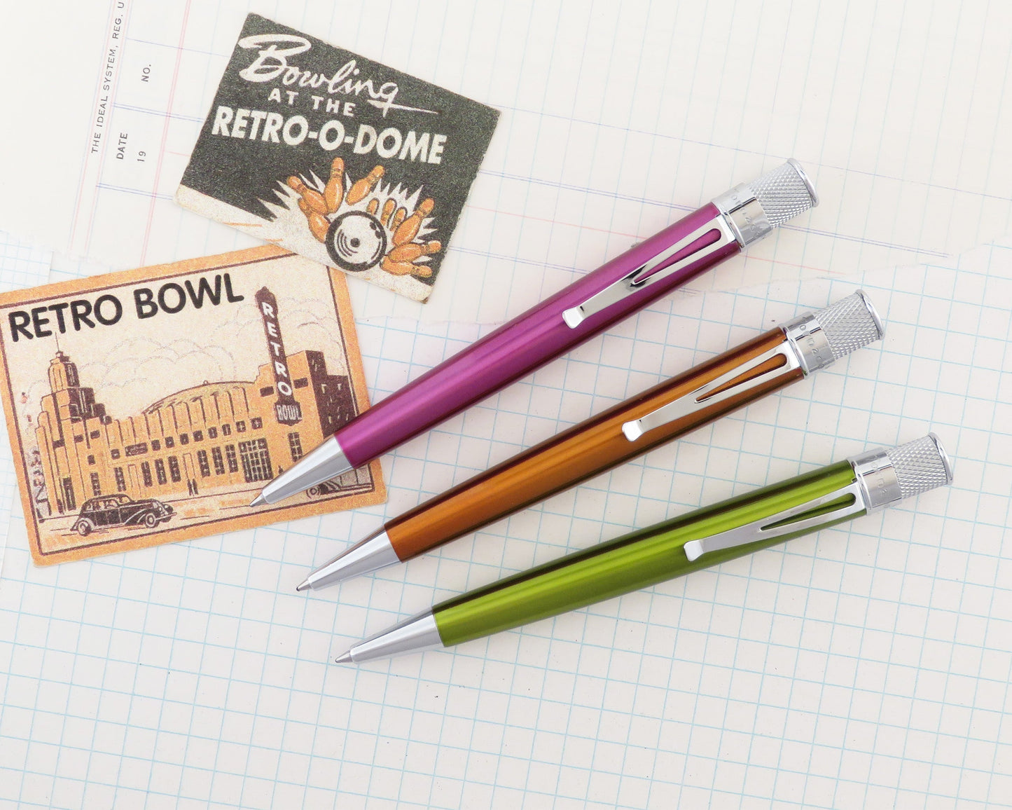 Retro51 Tornado Classic Lacquer Kiwi Rollerball Pen