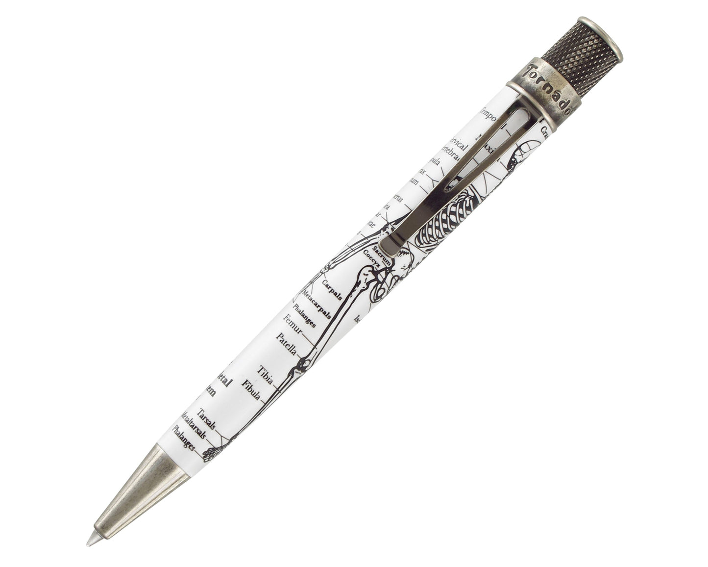Retro51 Tornado™ Vintage Metalsmith Dr. Gray Skeleton Rollerball Pen