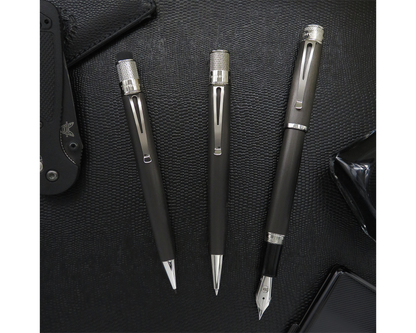 Retro51 Tornado™ Platinum Executive Black Nickel Fountain Pen