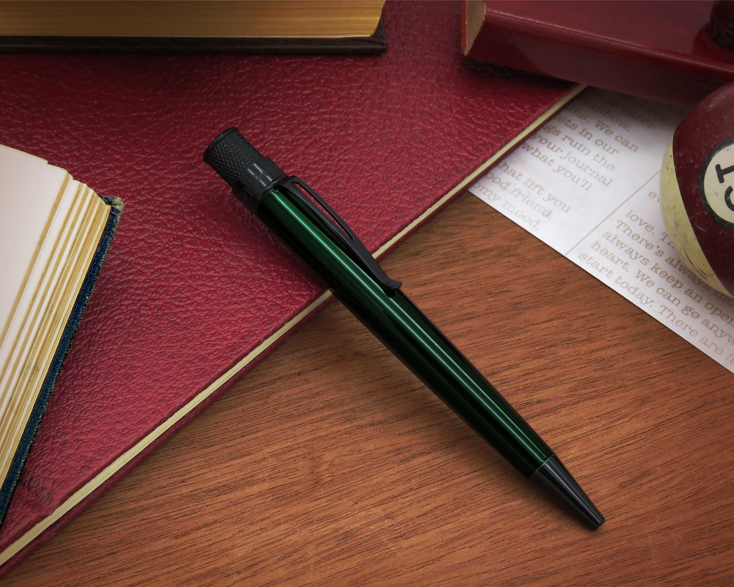 Retro51 Tornado™ Stealth Lacquer Emerald Green Rollerball Pen