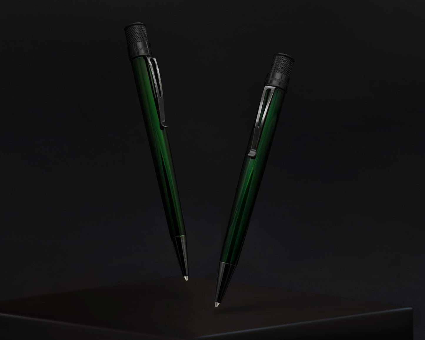 Retro51 Tornado™ Stealth Lacquer Emerald Green Rollerball Pen