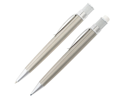 Retro51 Stainless Tornado™ Rollerball Pen & Pencil Gift Set
