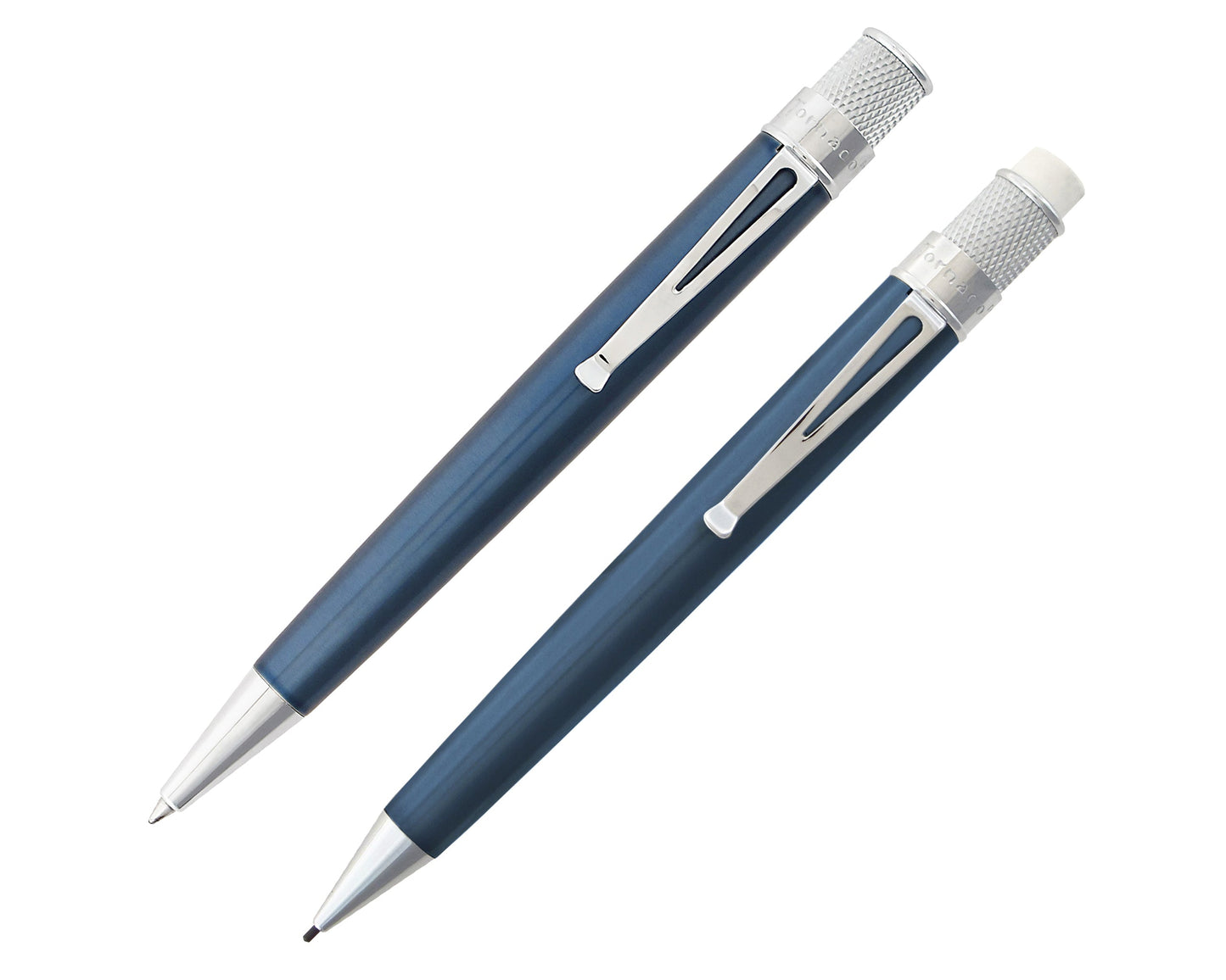 Retro51 Ice Blue Tornado™ Rollerball Pen & Pencil Gift Set