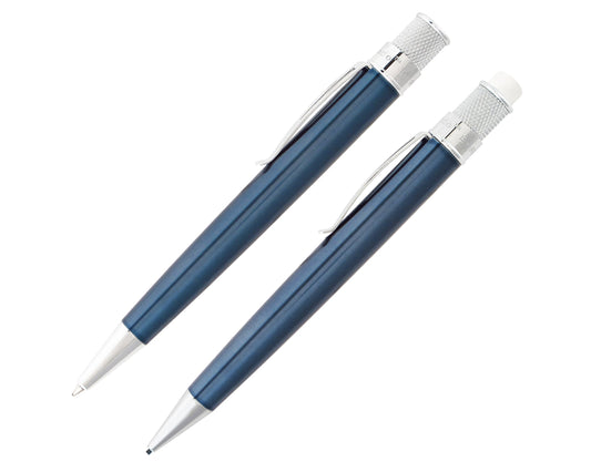 Retro51 Ice Blue Tornado™ Rollerball Pen & Pencil Gift Set