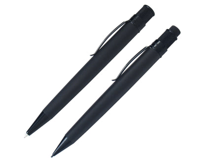 Retro51 Stealth Matte Black Tornado™ Rollerball & Pencil Gift Set