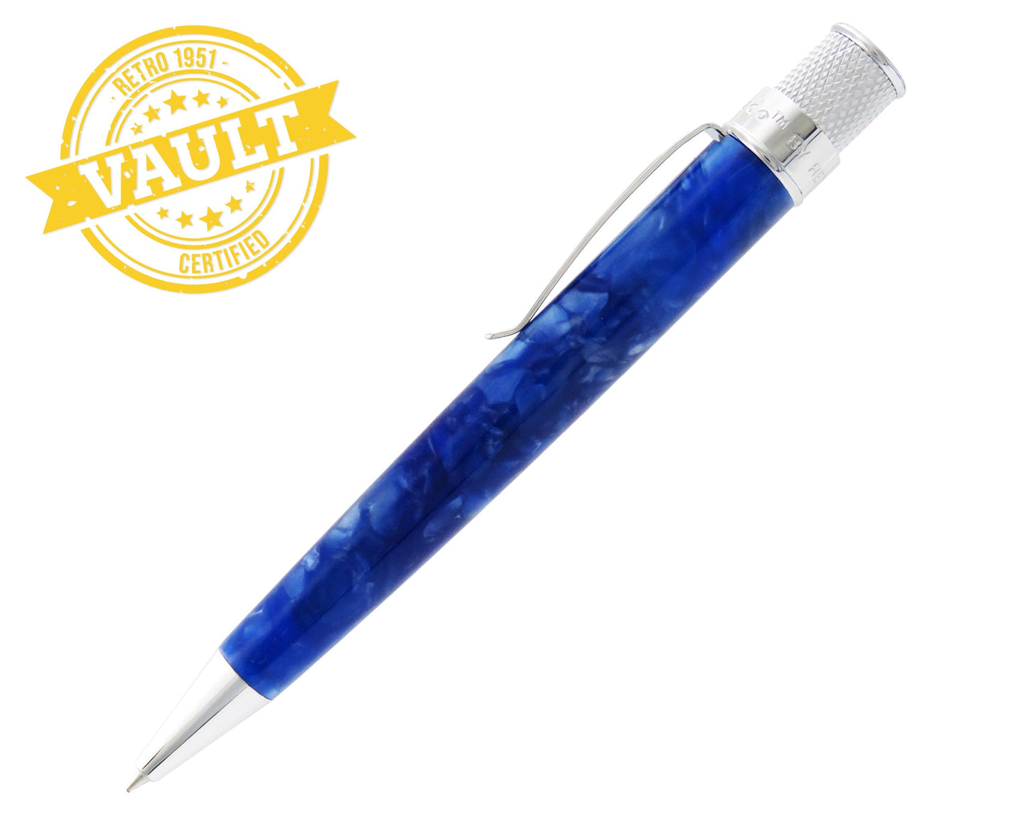 Retro51 Vault Sapphire Blue Acrylic Tornado™ Rollerball Pen