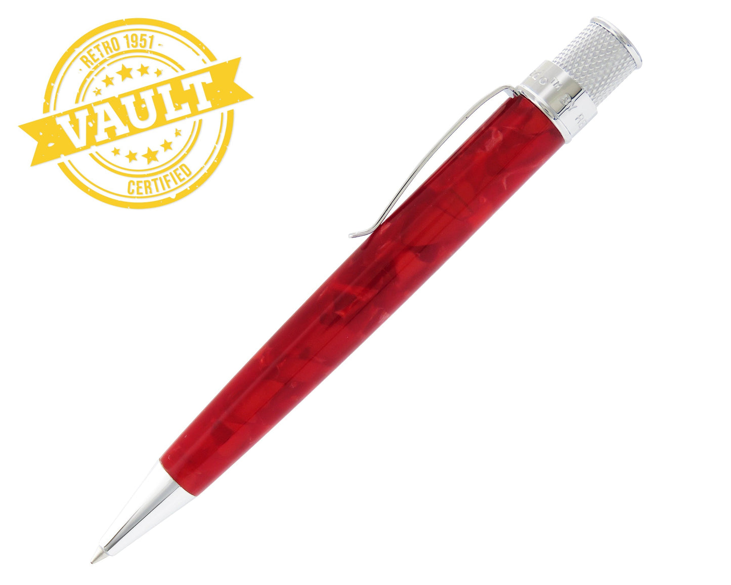Retro51 Vault Ruby Red Acrylic Tornado™ Rollerball Pen