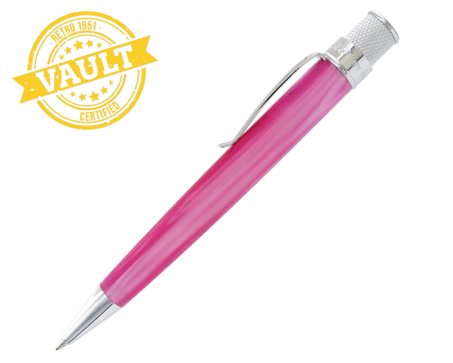 Retro51 Vault Pink Cotton Candy Acrylic Tornado™ Rollerball Pen