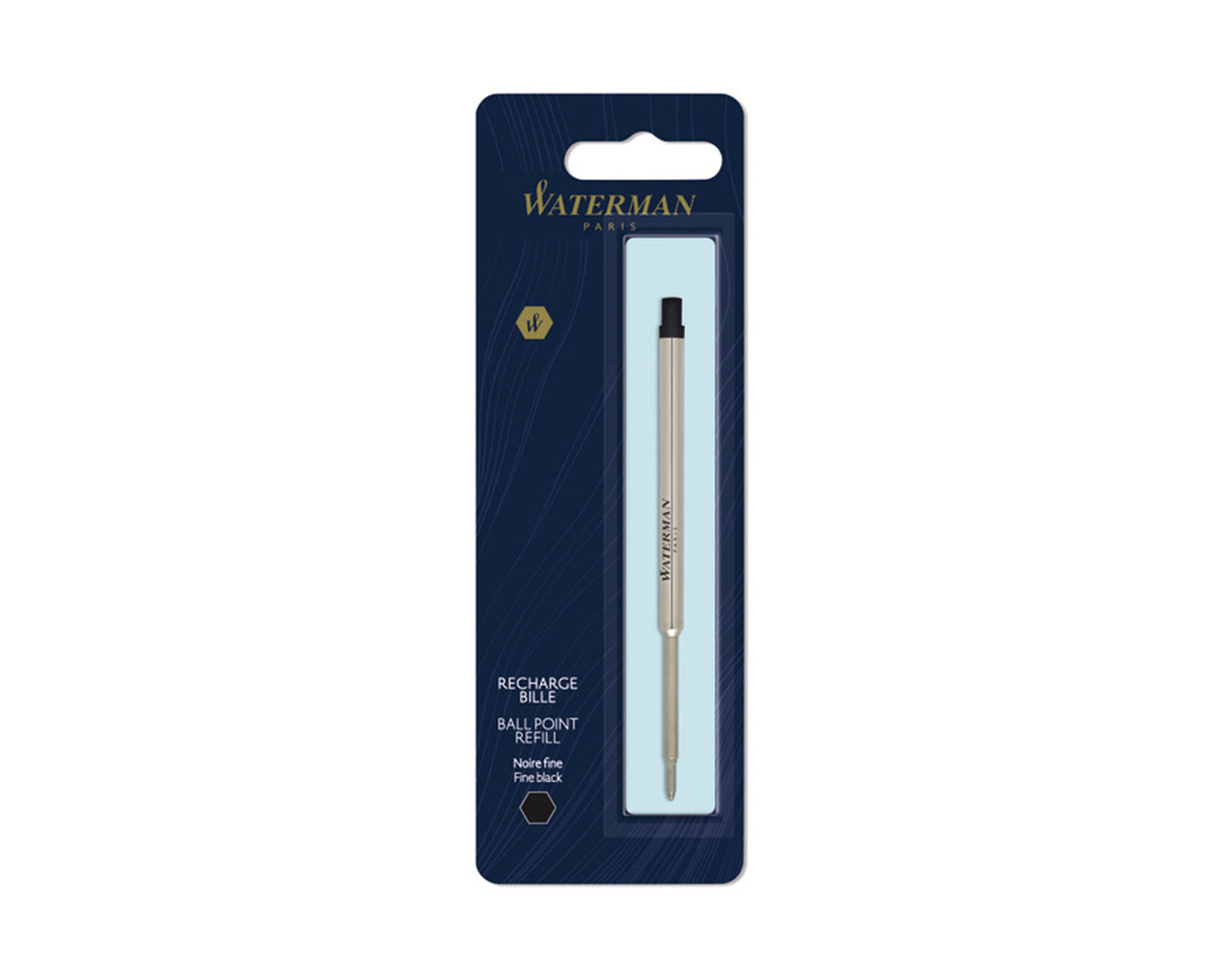 Waterman Ballpoint Refill Fine Black Single in Blister Pack