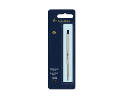 Waterman Ballpoint Refill Fine Black Single in Blister Pack