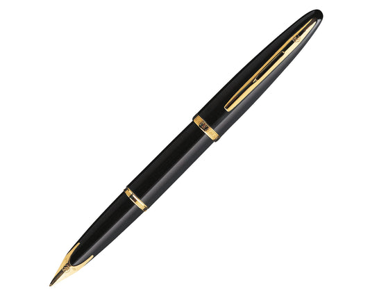 Waterman Carène Black GT Fountain Pen - 18k Gold nib