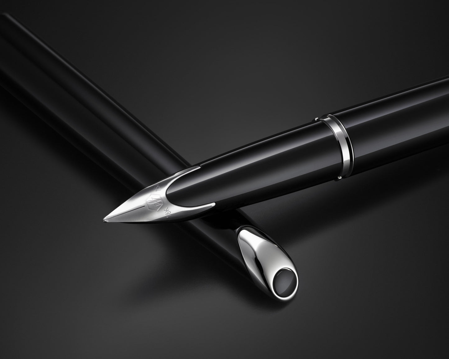 Waterman Carène Black ST Fountain Pen - 18k Nib