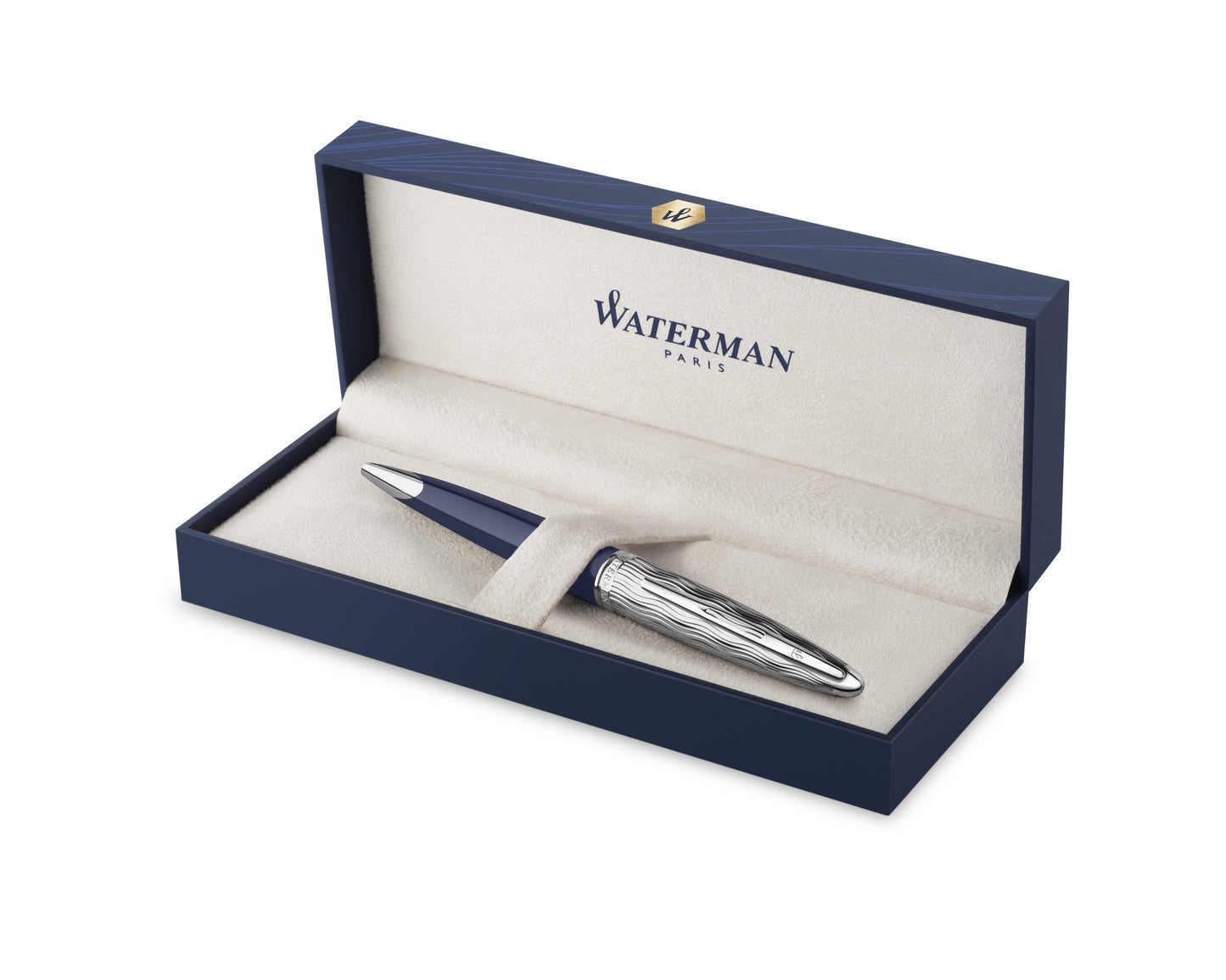 Waterman Carène L’essence Du Bleu Deluxe Blue & Metal CT Ballpoint Pen