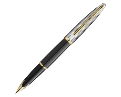 Waterman Carène Reflections of Paris Deluxe Black & Metal GT Fountain Pen - Fine nib