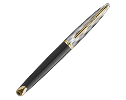 Waterman Carène Reflections of Paris Deluxe Black & Metal GT Fountain Pen - Fine nib