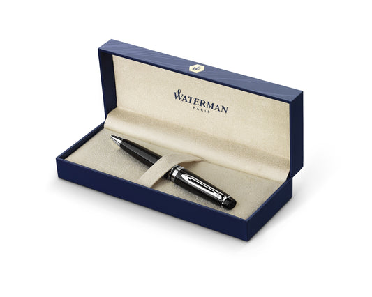 Waterman Expert Black Chrome Trim Ballpoint Pen