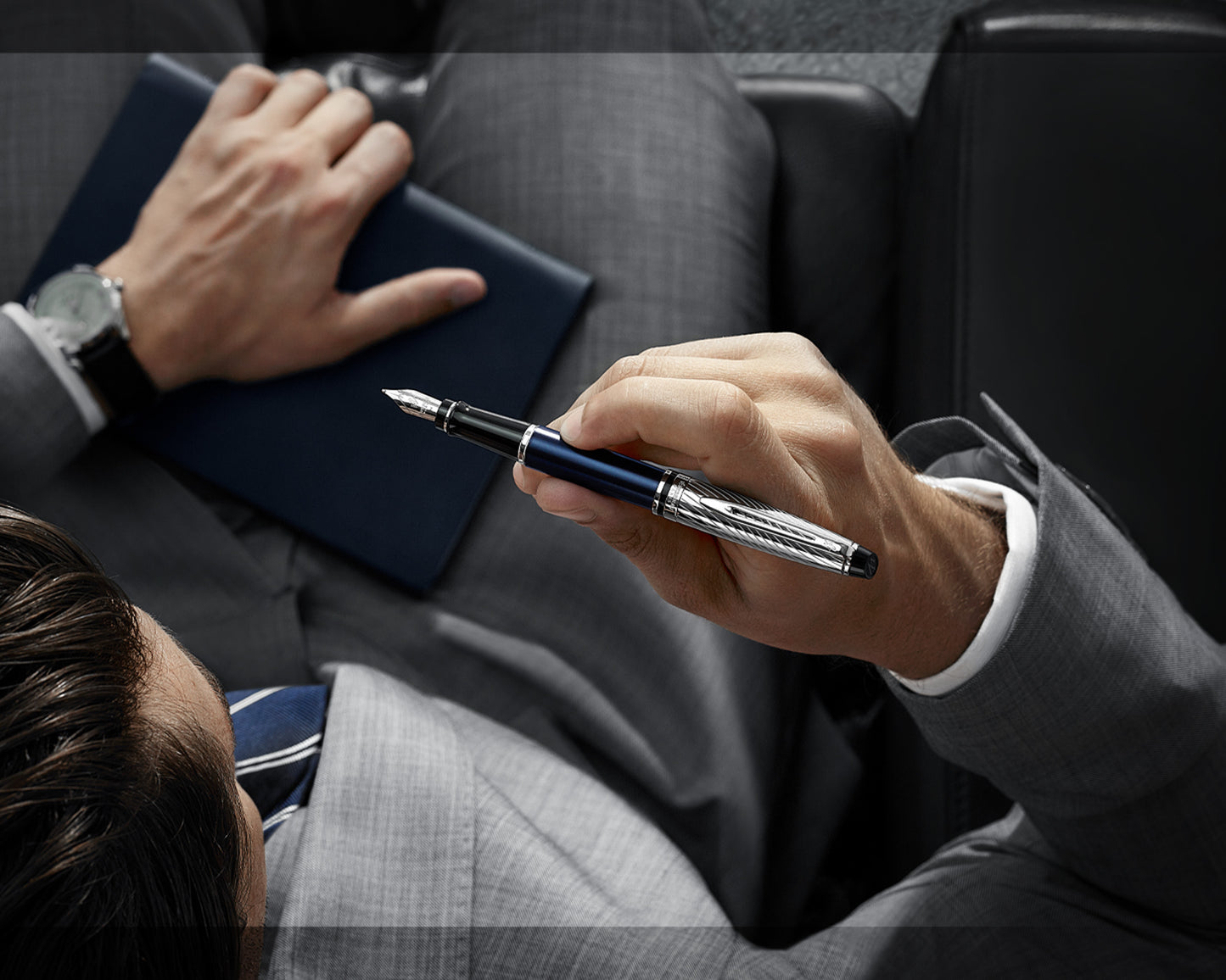 Waterman Expert Deluxe Metallic Blue CT Fountain Pen